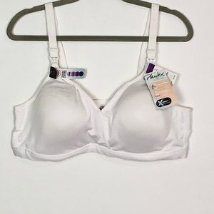 Playtex Nursing Bra Size 2XL White Wire Free Flex Fit US 4958